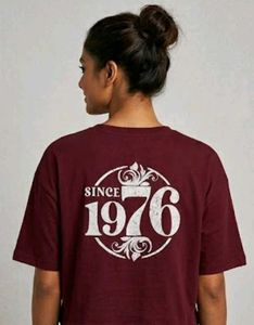 Gloria Vanderbilt Burgundy Graphic T-Shirt
