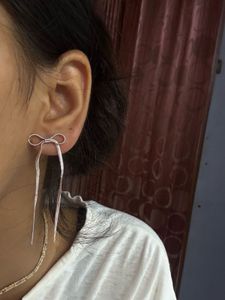 Elegant Bow Drop Earrings