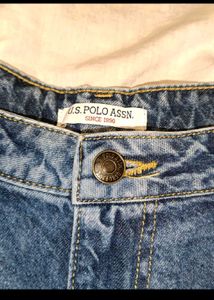 US POLO ASSN. Wide Leg Blue Jeans