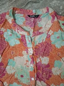 Vibrant Floral Print Kurta