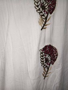 Beautiful Shine White Beads Nd Stone Kurti