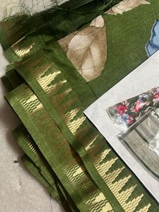 Green Floral Saree