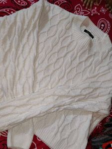 Cream Cable Knit Sweater
