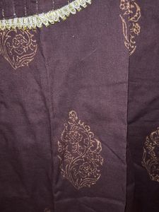 Coffee Brown Pure Cotton Kurti