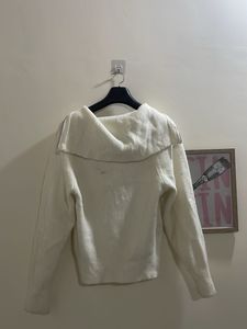 Cozy White Half-Zip Sweater