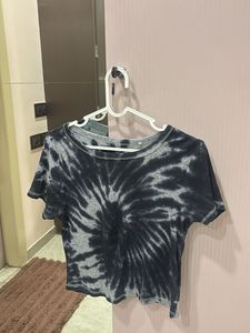 Oversized cropped Tie-Dye Short Sleeve T-Shirt