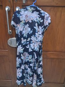 Imported Floral Chiffon Midi Dress