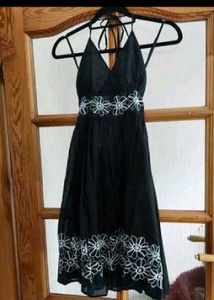 Black Floral Mini Dress