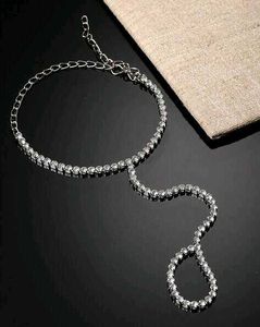 2 Silver Plated Ring Bracelet CZ