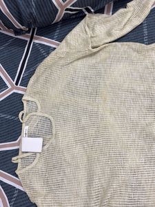 Sheer Knit Oversized Top