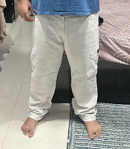 Men's White Cargo Pants