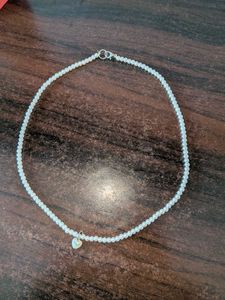Charming Pearl Necklace with Heart Pendant