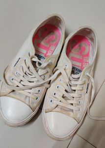 Superdry Cream Canvas Sneakers