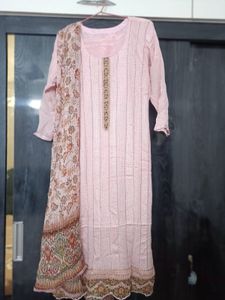 Light Pink Kurta Set with Dupatta