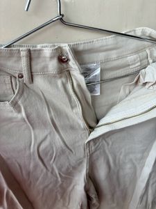 H&amp;M High Waist Mom Jeans - Beige (Ladies)