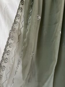 Elegant Olive Green Garara Set
