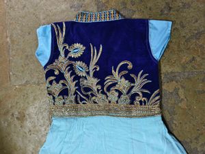 Beautiful Sky Blue Anarkali Kurti