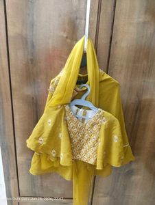 Stunning Mustard Lehenga Choli Set