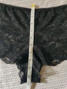 victoria's secret Black Lace High-Waisted Briefs