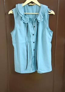 Baby Blue Ruffled Top