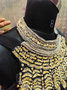 Elegant Black Embellished Gown