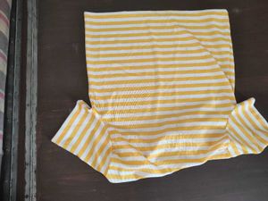 Yellow &amp; White Striped Polo Shirt