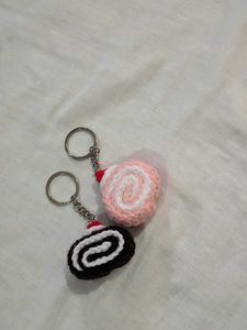 Handmade Crochet Keychain set 6pc