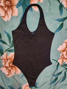 Shein Halter Neck Sleeveless Front Cut-Out Leotard