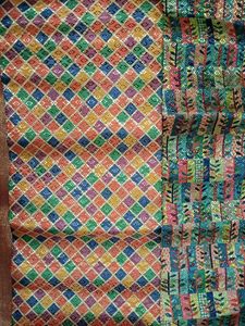 Vibrant Indian blouse Material Fabric.