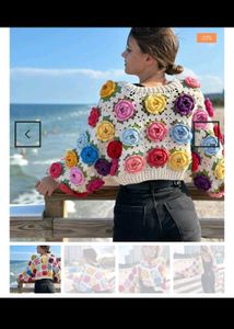 Rose Crochet Cardigan