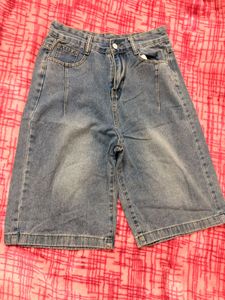 Light Wash Denim Jorts