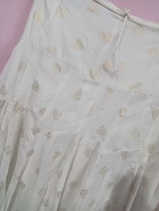 Elegant White Ethnic Skirt