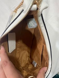 Coach White Embellished Shoulder Bag