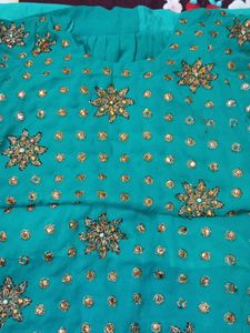 Embellished Teal Kurta Set XXL and 3xl size availa