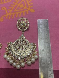 Elegant Pearl &amp; Stone Dangle Earrings