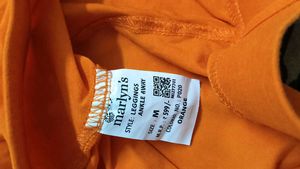 women's ankle length orange leggings