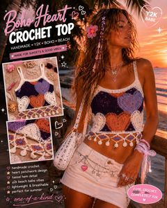 Heart Crochet Tassel Cami | crop to