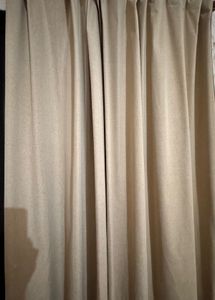 IKEA-Light Beige LINEN Curtains - Set of 2