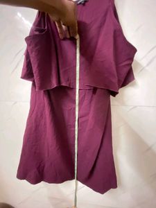 Burgundy Party Western Dress