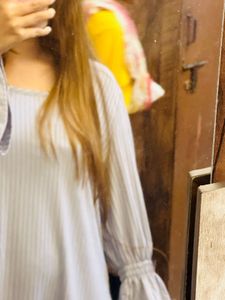 Gray Long Sleeve Top