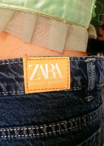 Blue Wide Leg Denim Jeans