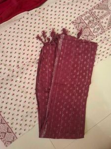 Maroon &amp; White Ethnic Kurta Set