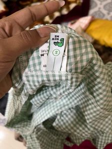 Light Green Gingham Cut Out Mini Dress
