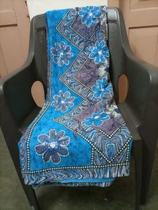 Summer Season Blue Saree with blouse 💙😍