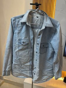 women Light Wash Denim Shirt
