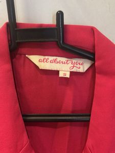 Fushia pink Button-Front Blazer Dress