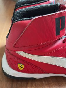 Red Puma High-Top Sneakers
