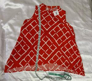 Chic Geometric Print Sleeveless Top