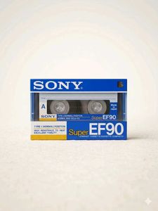 intage Sony Super EF90 Blank Audio Cassette - 90 M