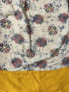Double Layered Yellow White Kurta